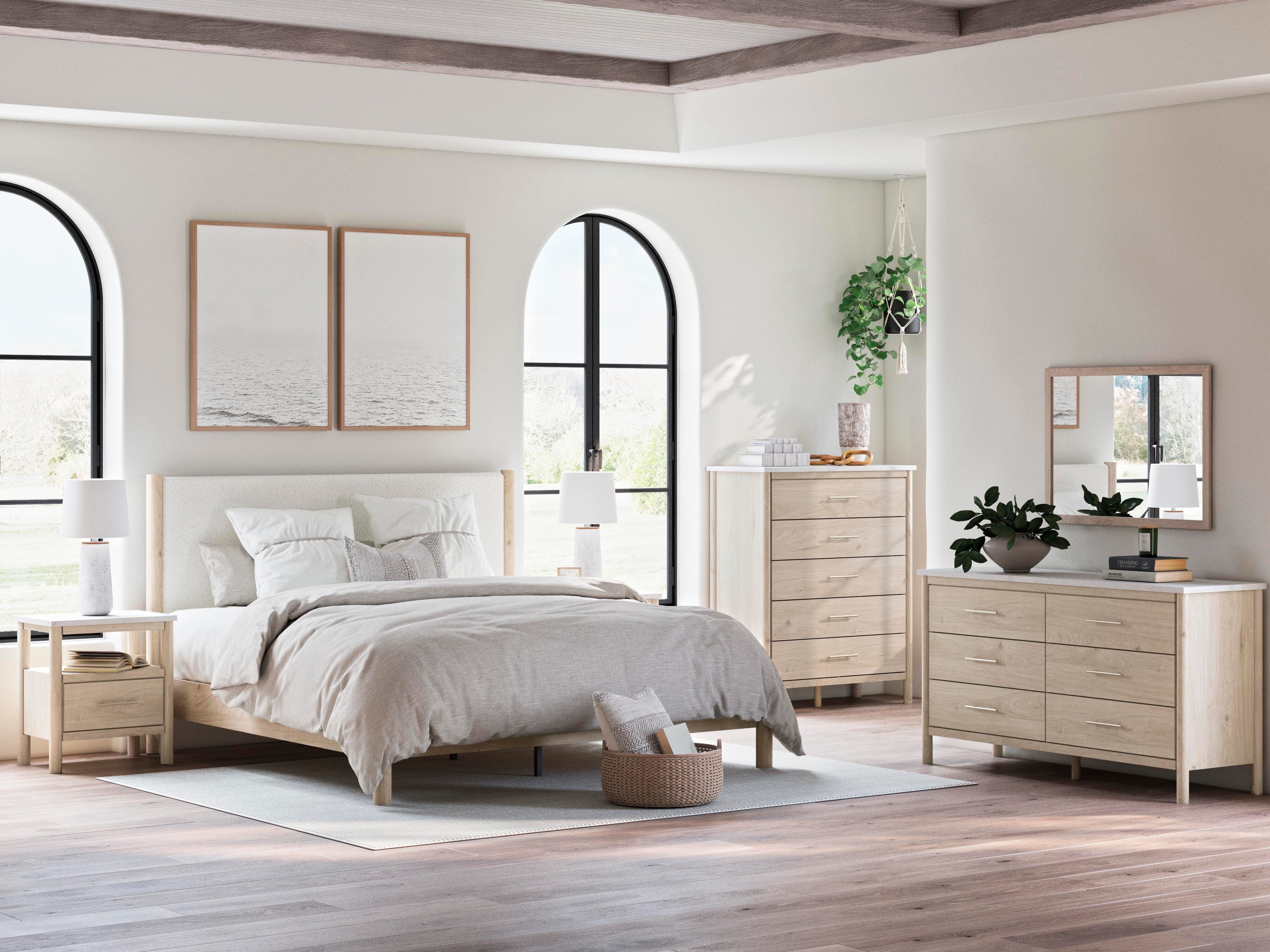 Cadmori Panel Bed, Dresser and Nightstand