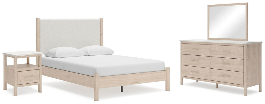 Cadmori Panel Bed, Dresser, Mirror and Nightstand
