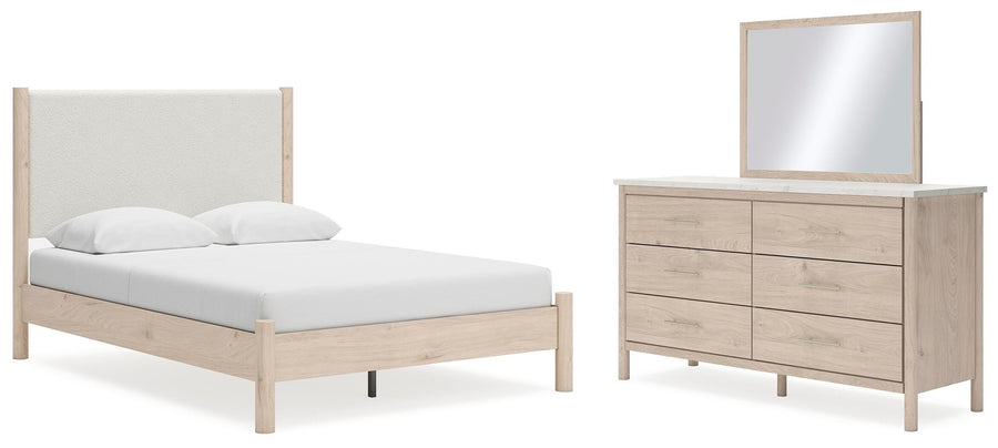 Cadmori Panel Bed, Dresser and Mirror