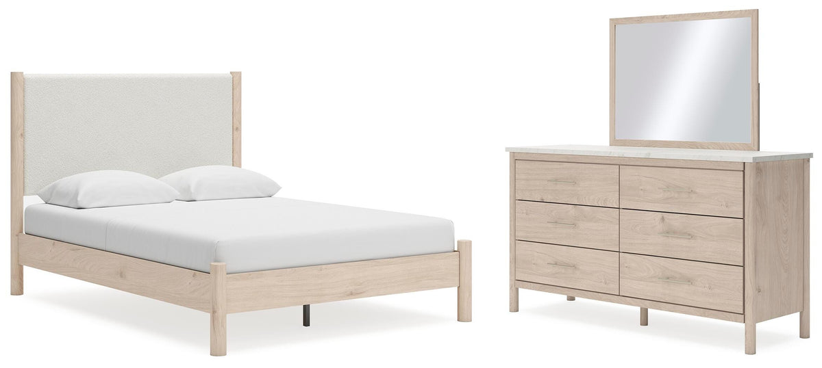 Cadmori Panel Bed, Dresser and Mirror