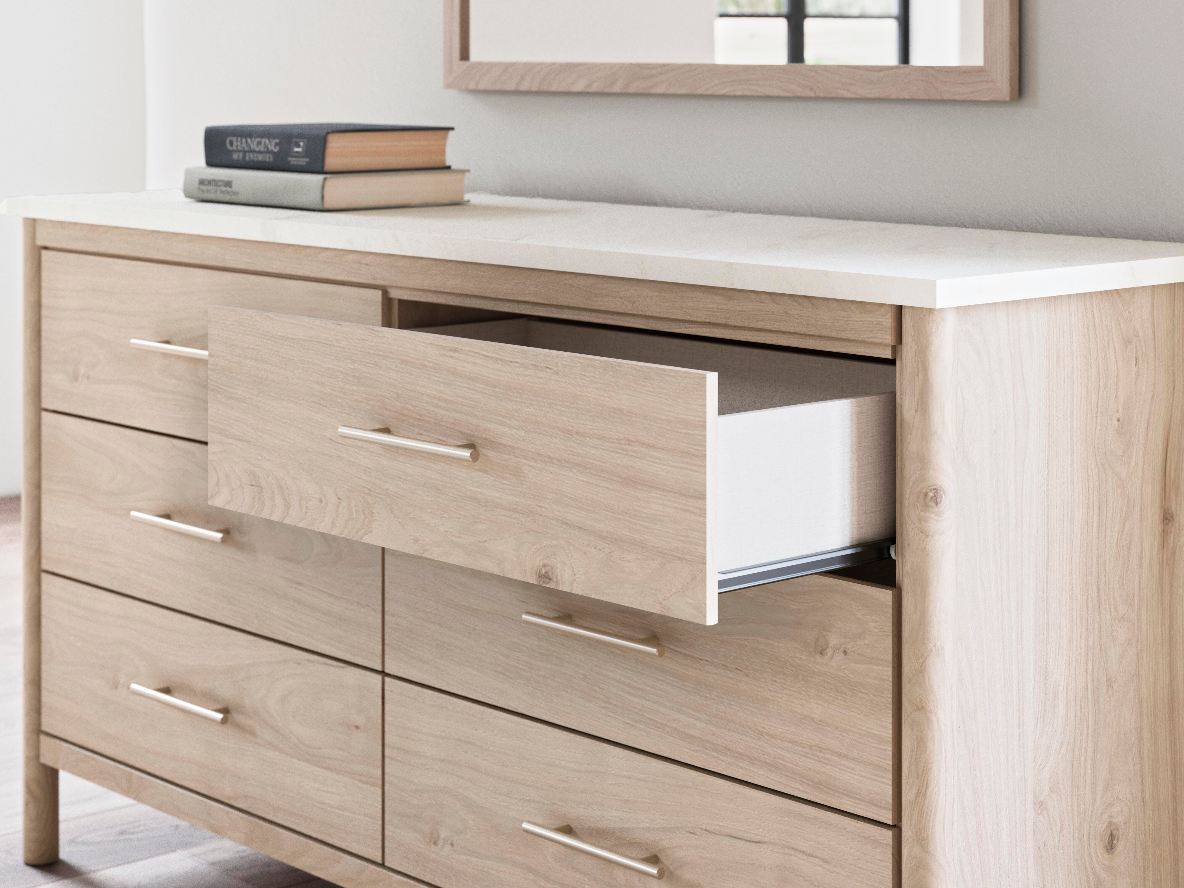 Cadmori Panel Bed, Dresser, Mirror, Chest and 2 Nightstands