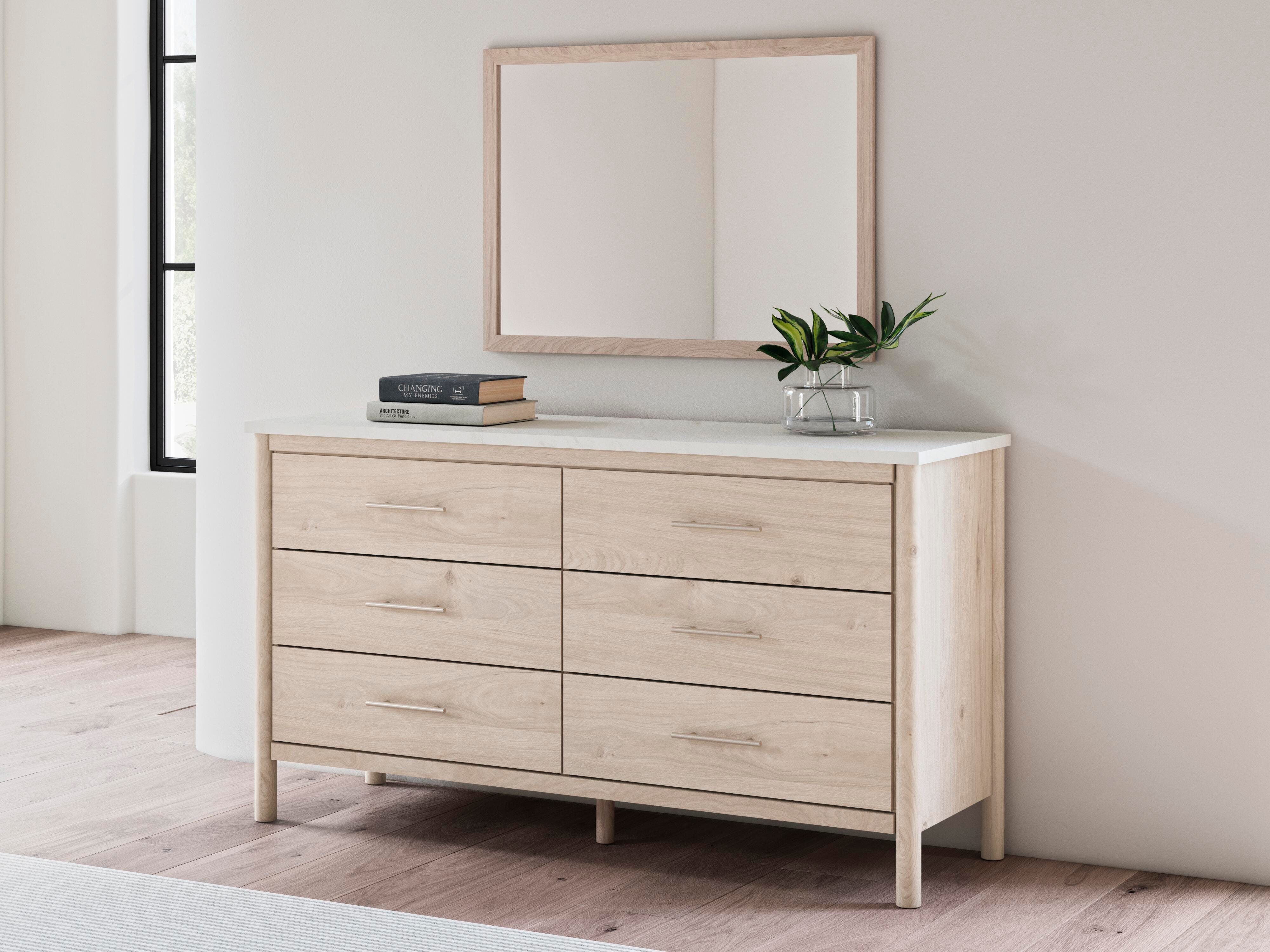 Cadmori Panel Bed, Dresser and Mirror