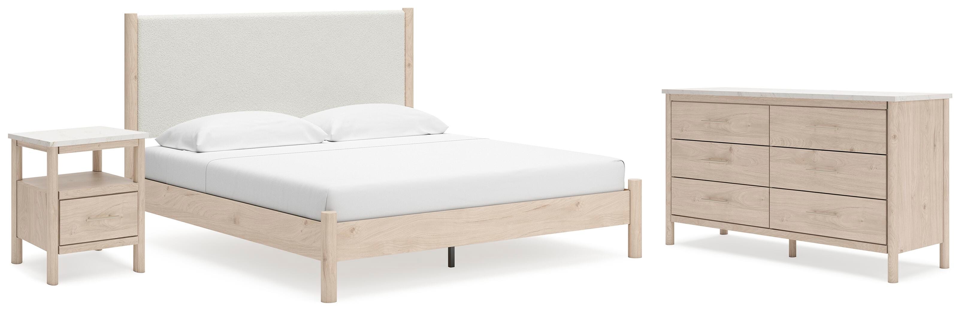 Cadmori Panel Bed, Dresser and Nightstand