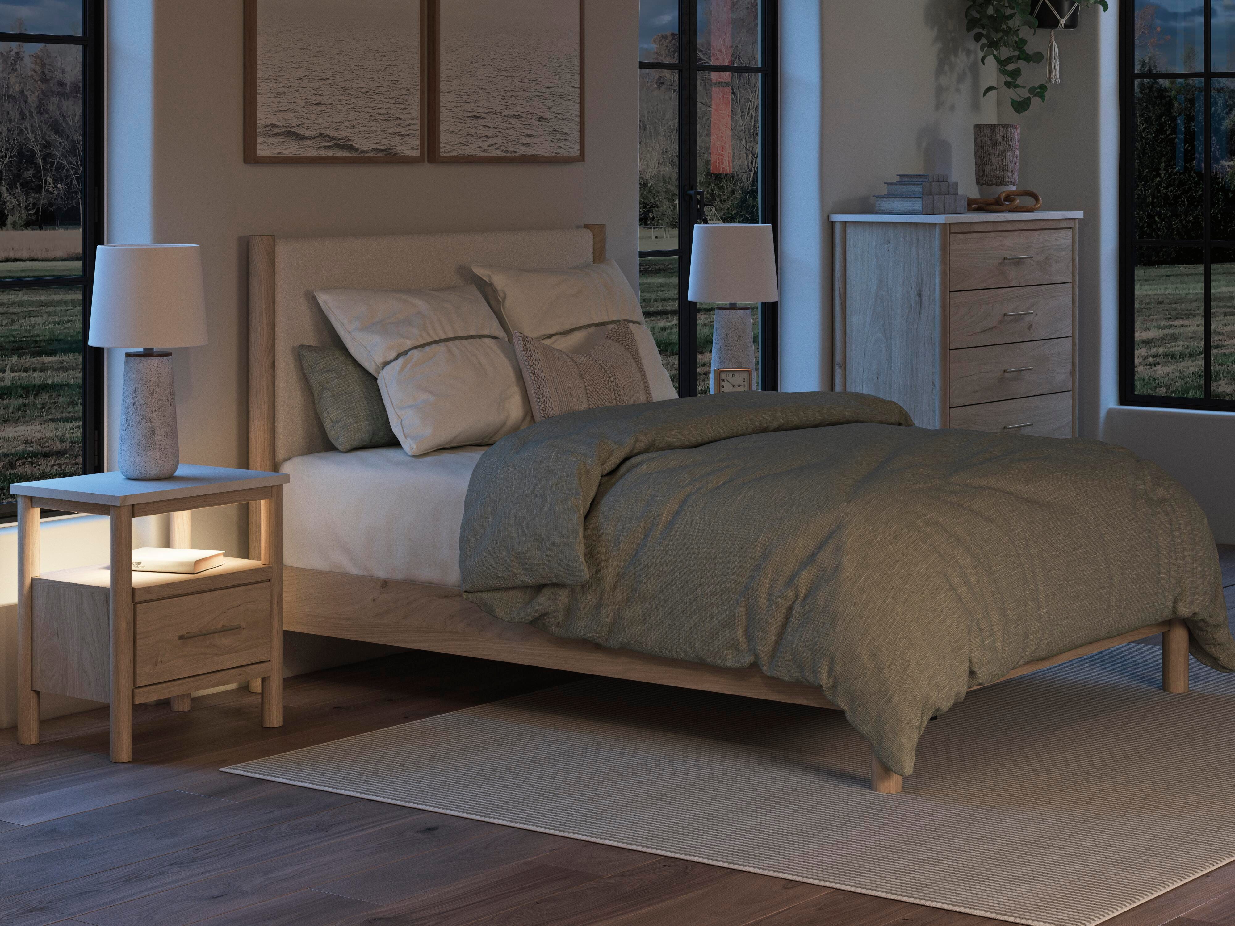 Cadmori Upholstered Panel Bed