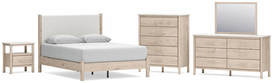 Cadmori Panel Bed, Dresser, Mirror, Chest and Nightstand