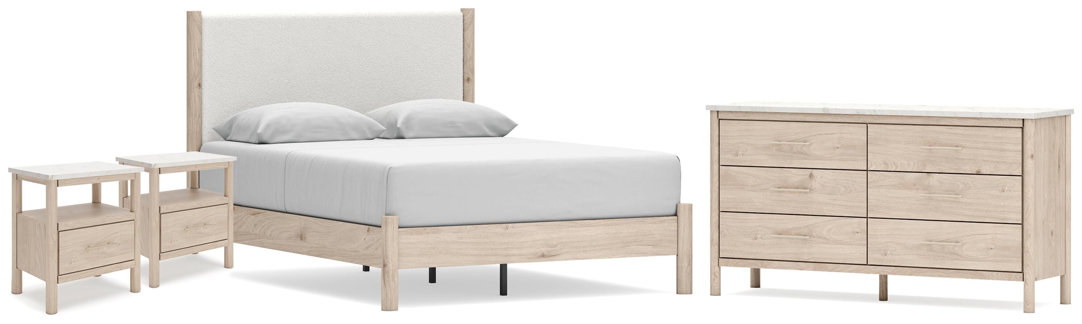Cadmori Panel Bed, Dresser and 2 Nightstands