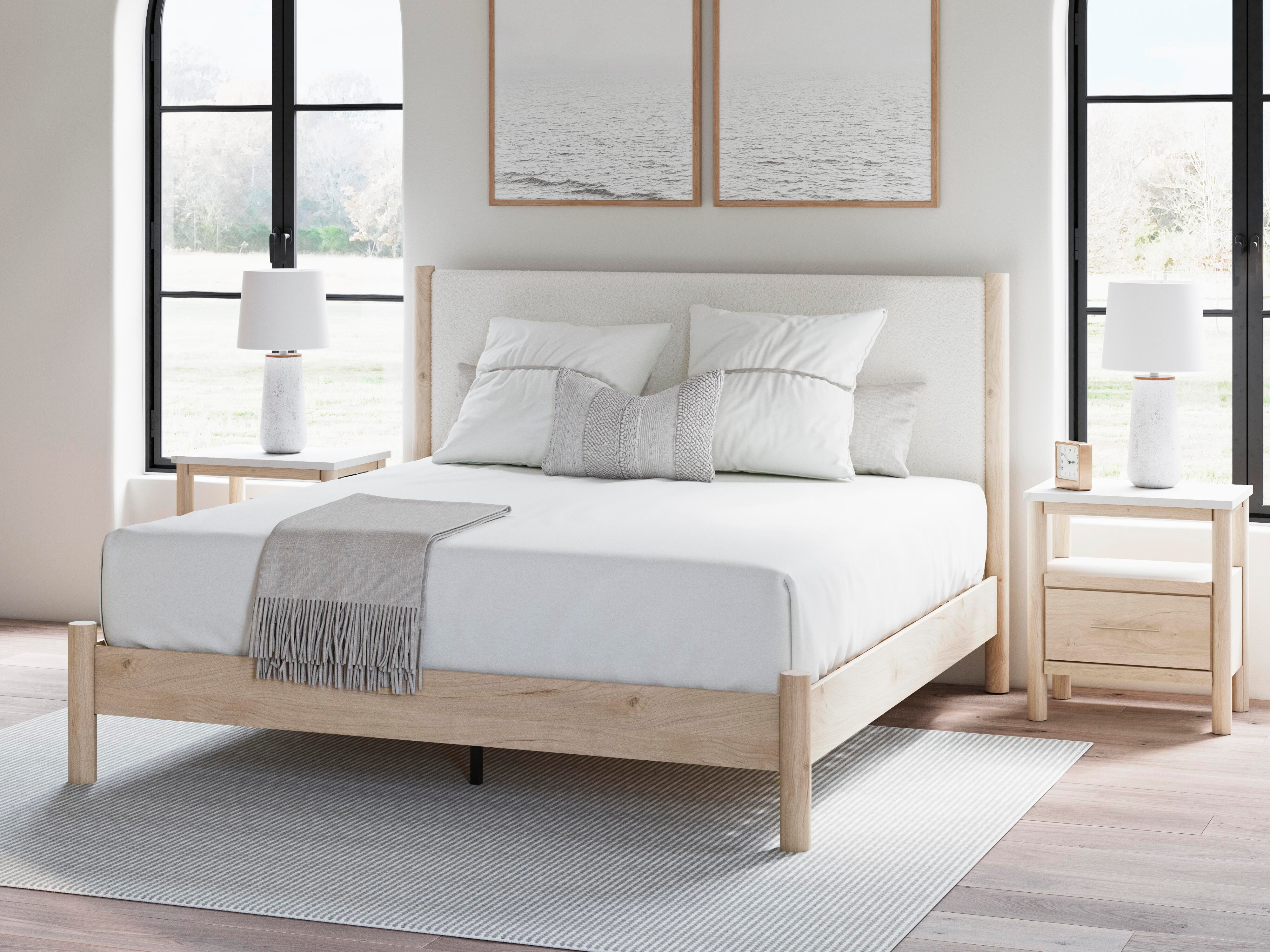 Cadmori Panel Bed, Dresser and 2 Nightstands