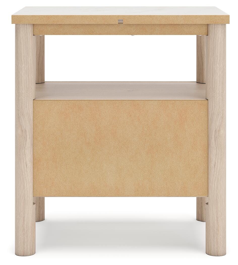 Cadmori Upholstered Panel Bed and 2 Nightstands