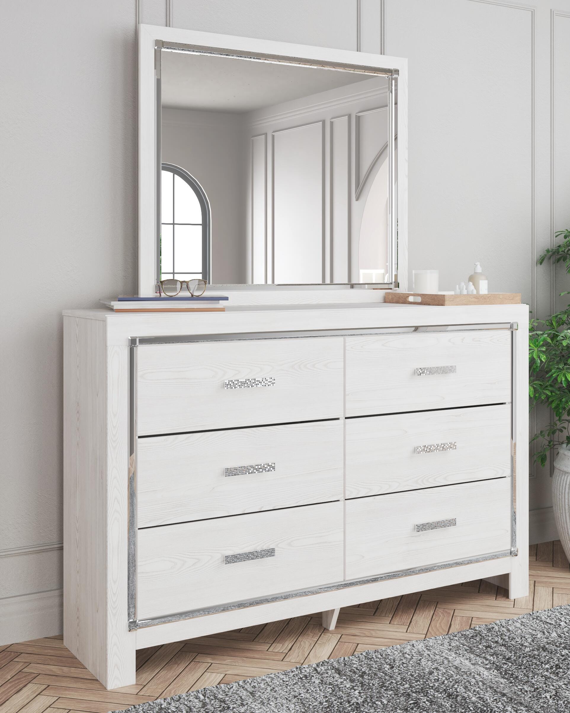 Altyra Panel Storage Bed, Dresser, Mirror and Nightstand