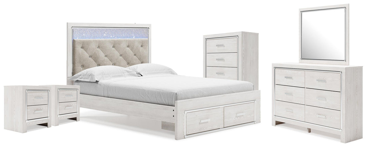 Altyra Storage Bed, Dresser Mirror, Chest and 2 Nightstands