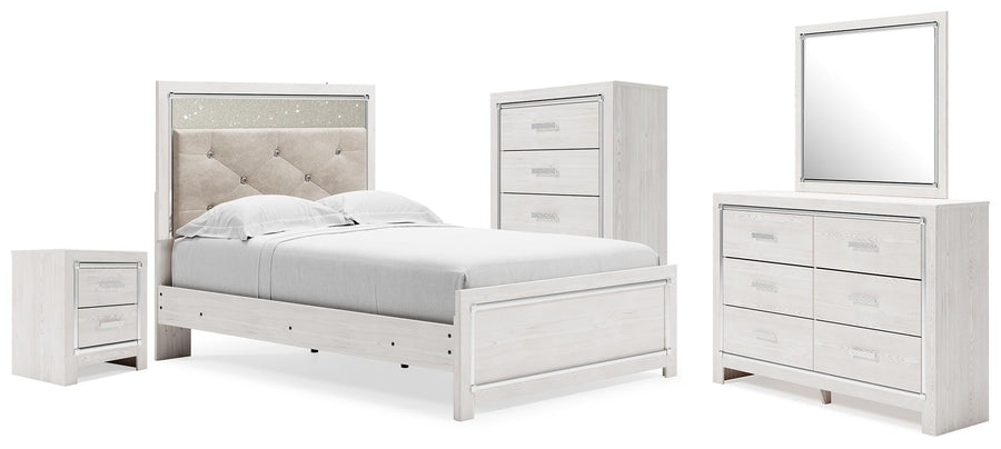 Altyra Panel Bed, Dresser, Mirror, Chest and Nightstand