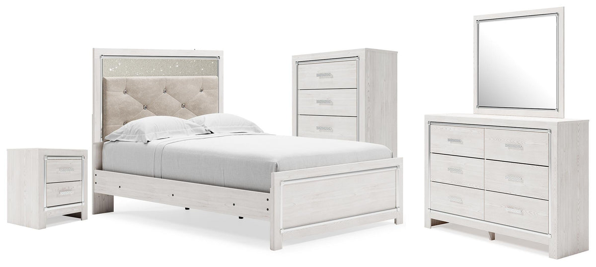 Altyra Panel Bed, Dresser, Mirror, Chest and Nightstand