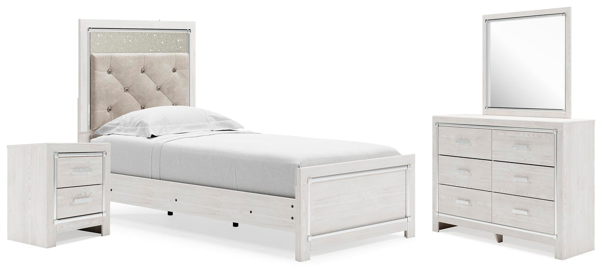 Altyra Panel Bed, Dresser, Mirror and Nightstand