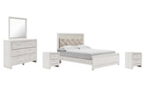 Altyra Panel Bed, Dresser, Mirror and 2 Nightstands