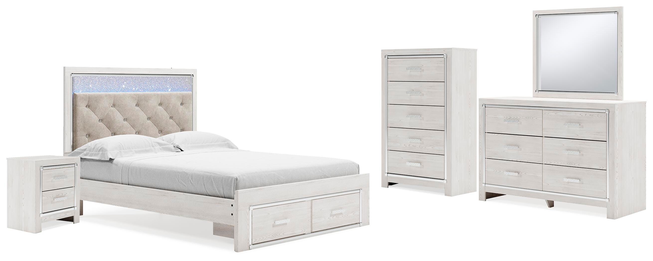 Altyra Storage Bed, Dresser, Mirror, Chest and Nightstand