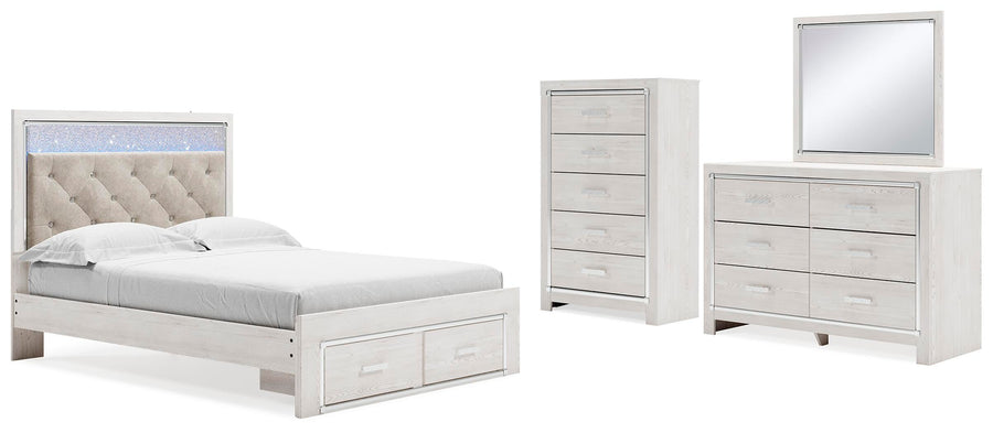 Altyra Panel Storage Bed, Dresser, Mirror and Chest