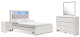 Altyra Panel Storage Bed, Dresser, Mirror and Nightstand