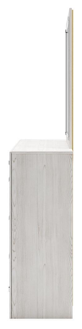 Altyra Bookcase Panel Bed, Dresser, Mirror and Chest