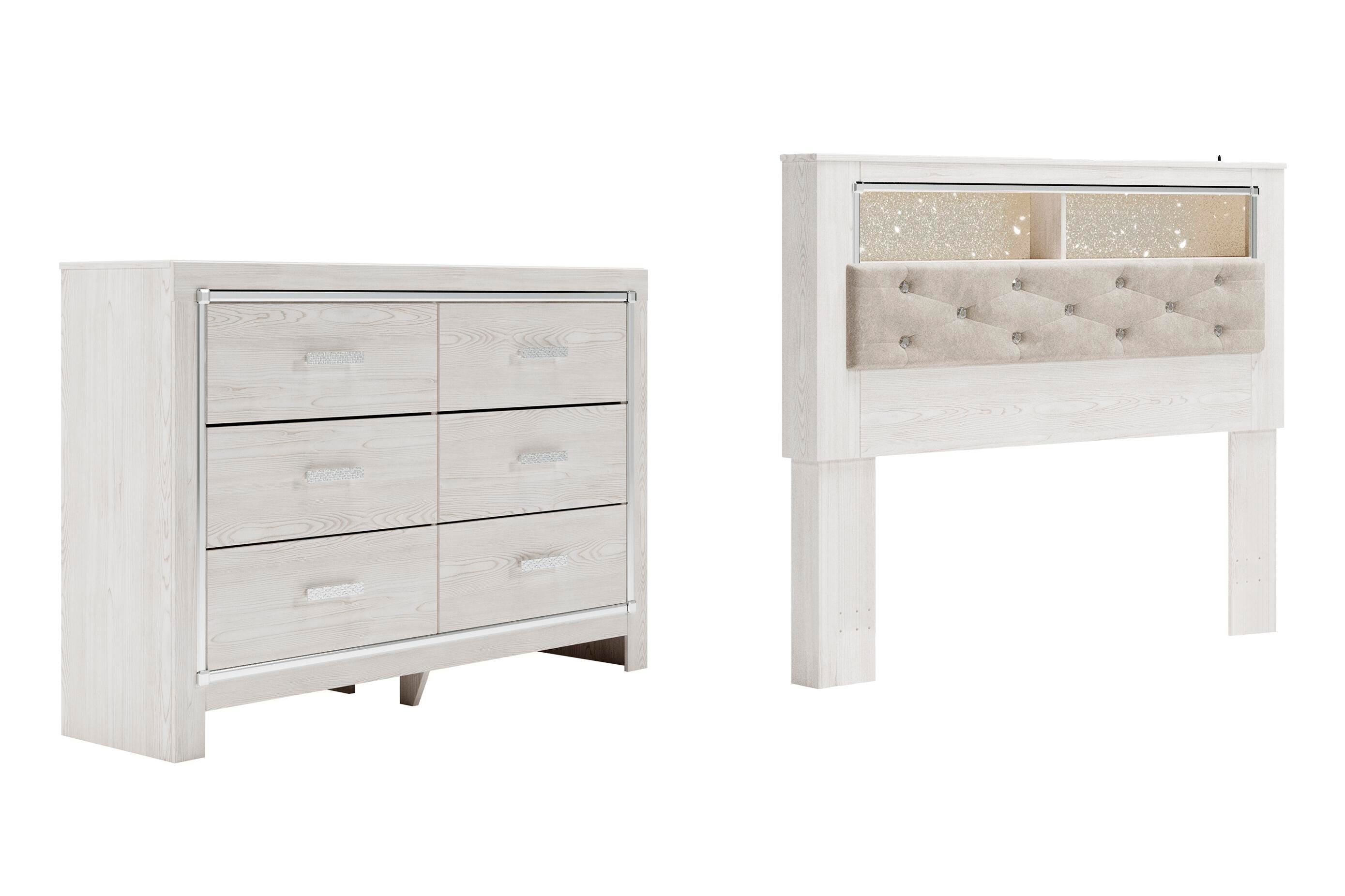 Altyra Bookcase Headboard with Dresser