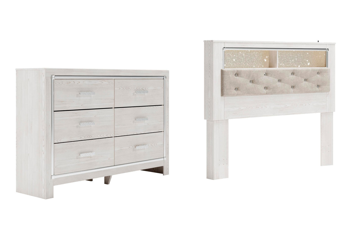 Altyra Bookcase Headboard with Dresser