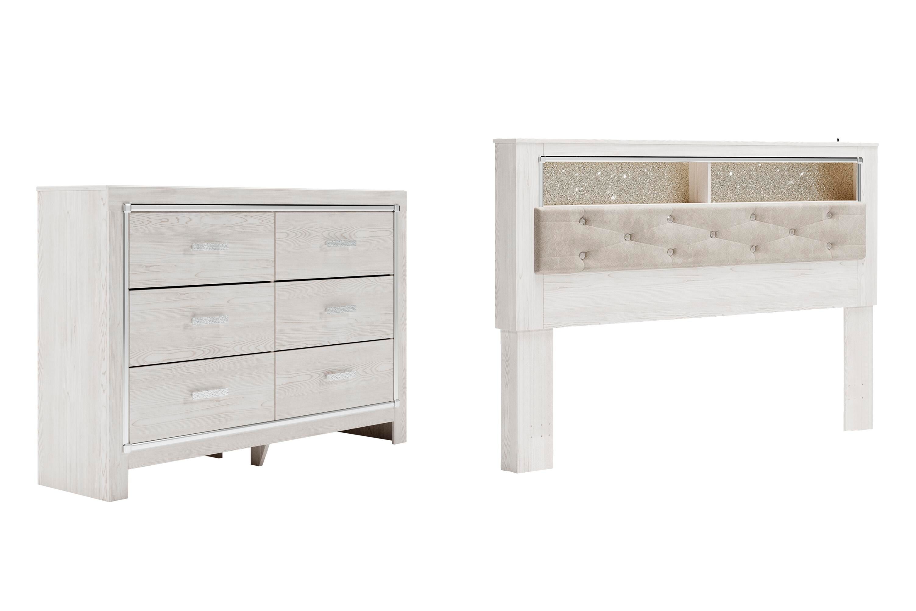 Altyra Bookcase Headboard with Dresser