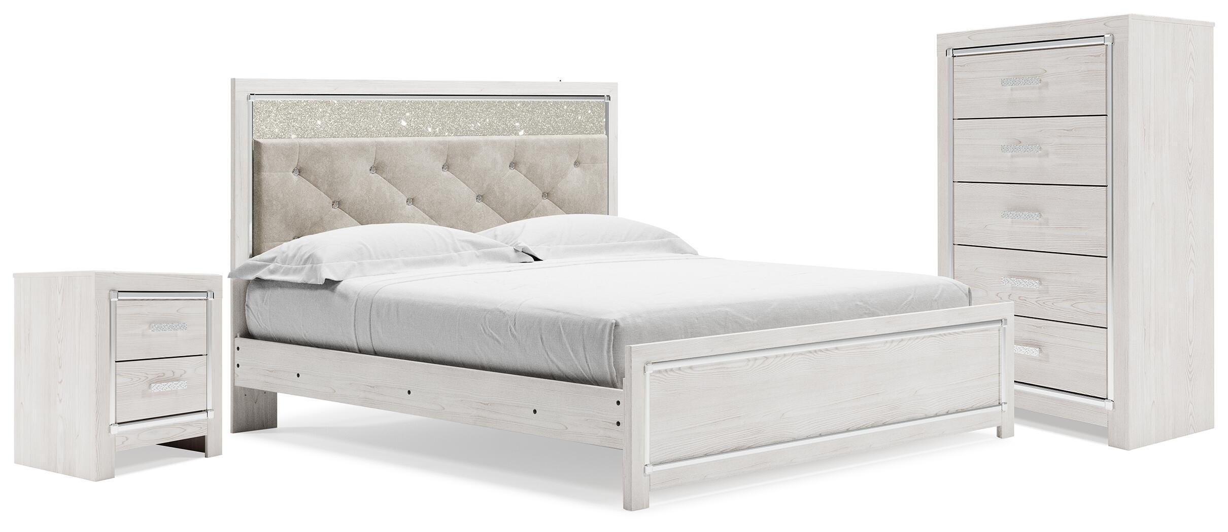 Altyra Panel Bed, Chest and 2 Nightstands