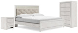 Altyra Panel Bed, Chest and 2 Nightstands