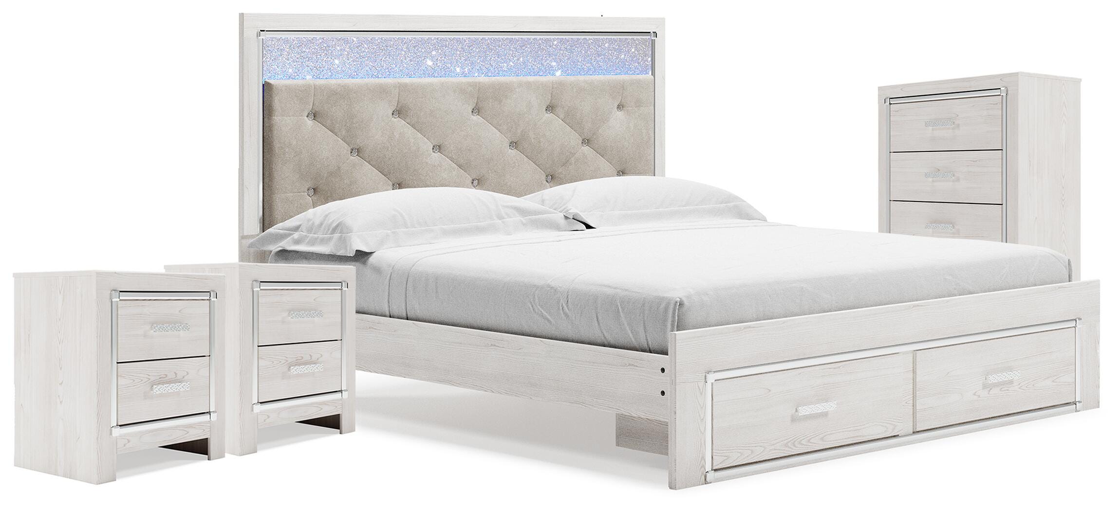 Altyra Storage Bed, Chest and 2 Nightstands