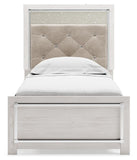 Altyra Upholstered Panel Bed and 2 Nightstands