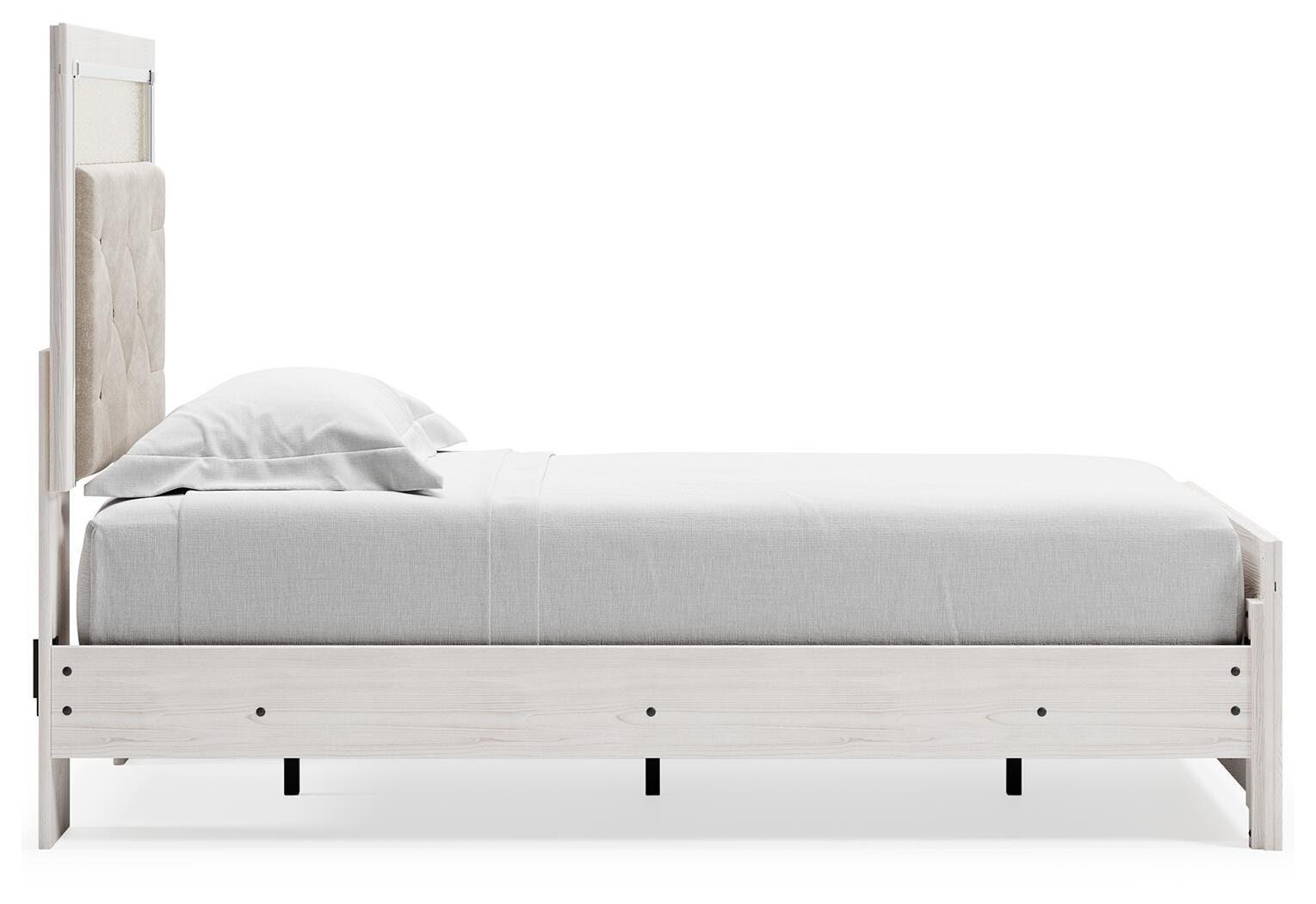 Altyra Upholstered Panel Bed and 2 Nightstands