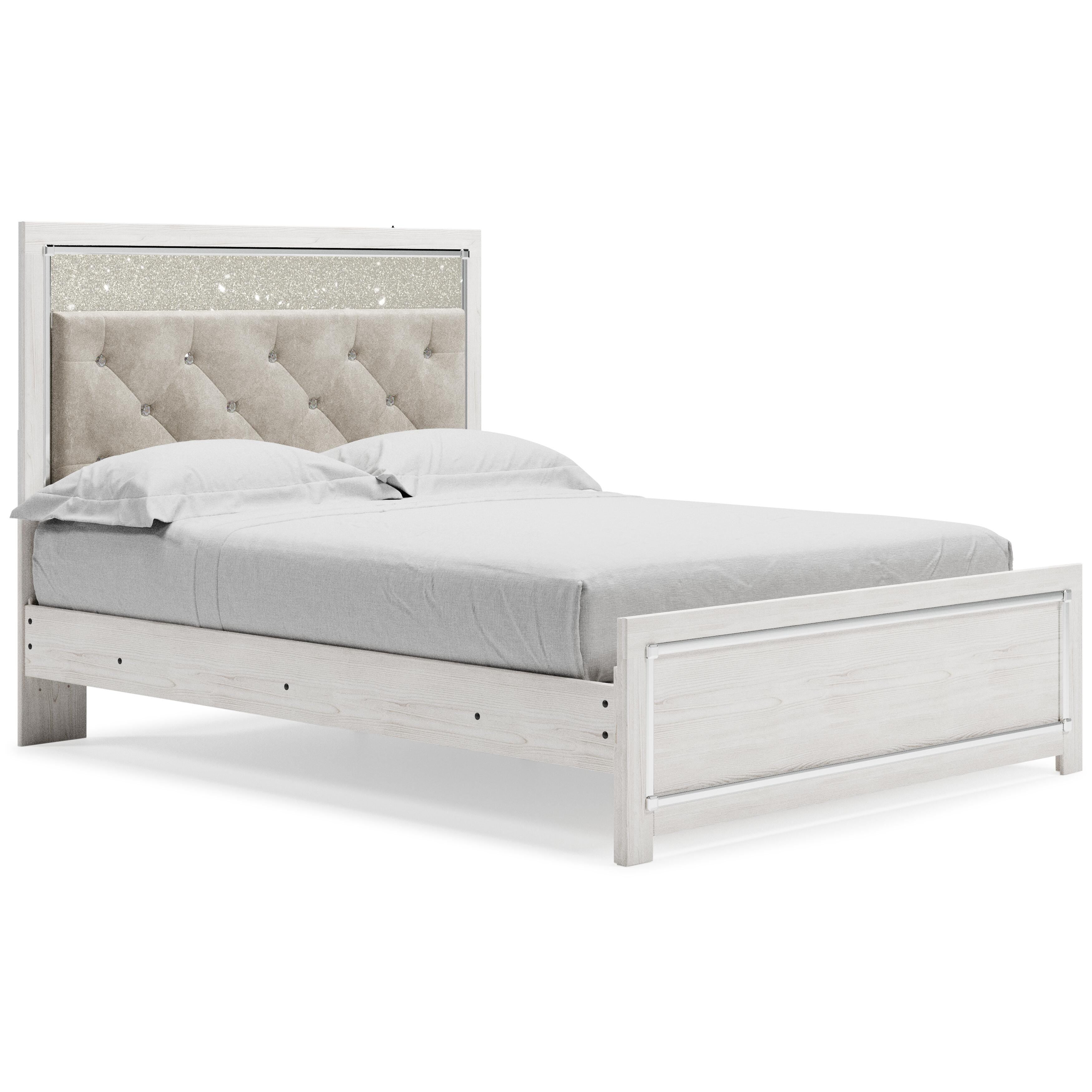 Altyra Panel Bed with Mirrored Dresser