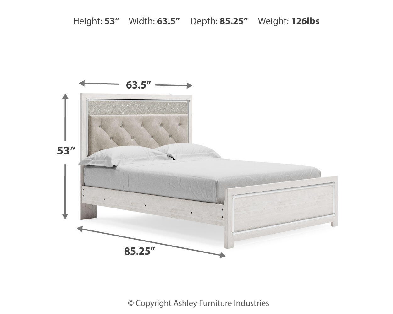 Altyra Panel Bed, Dresser, Mirror and Nightstand