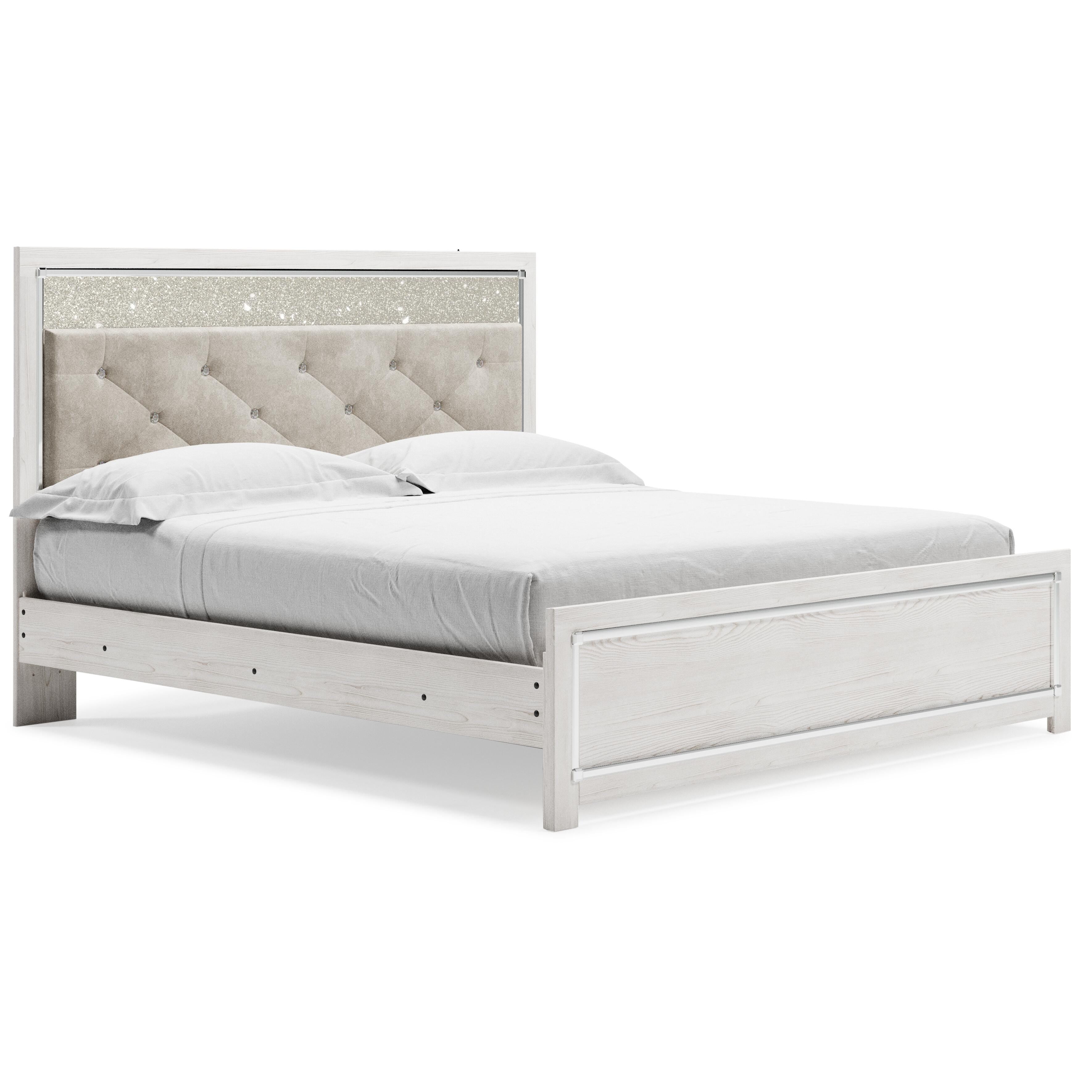 Altyra Panel Bed with Mirrored Dresser