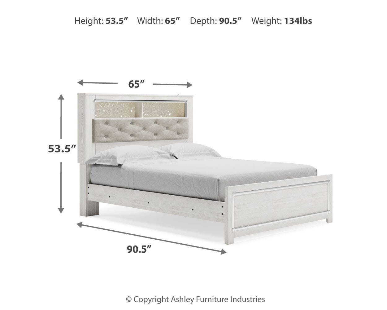 Altyra Panel Bookcase Bed