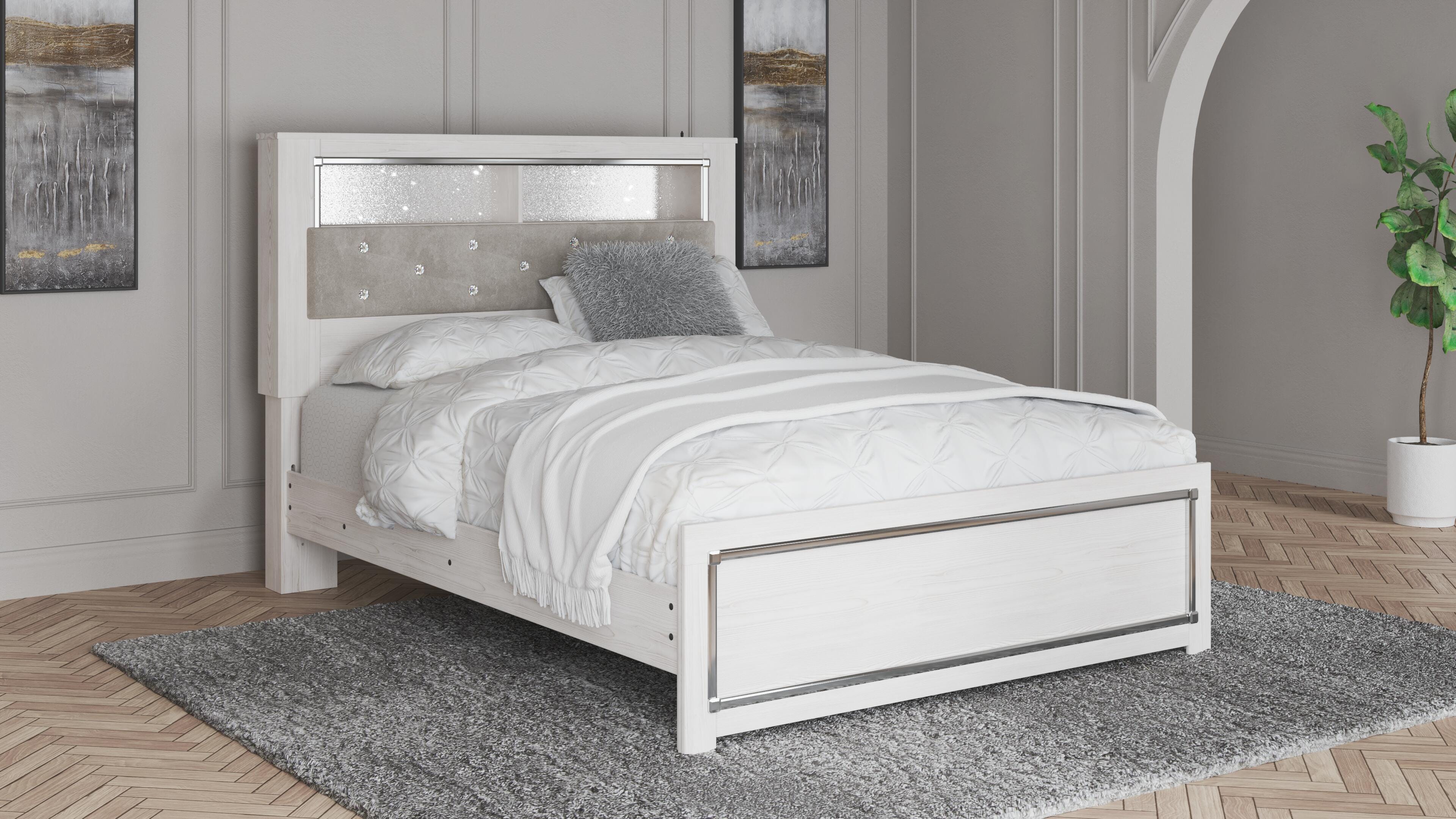 Altyra Bookcase Headboard with Dresser