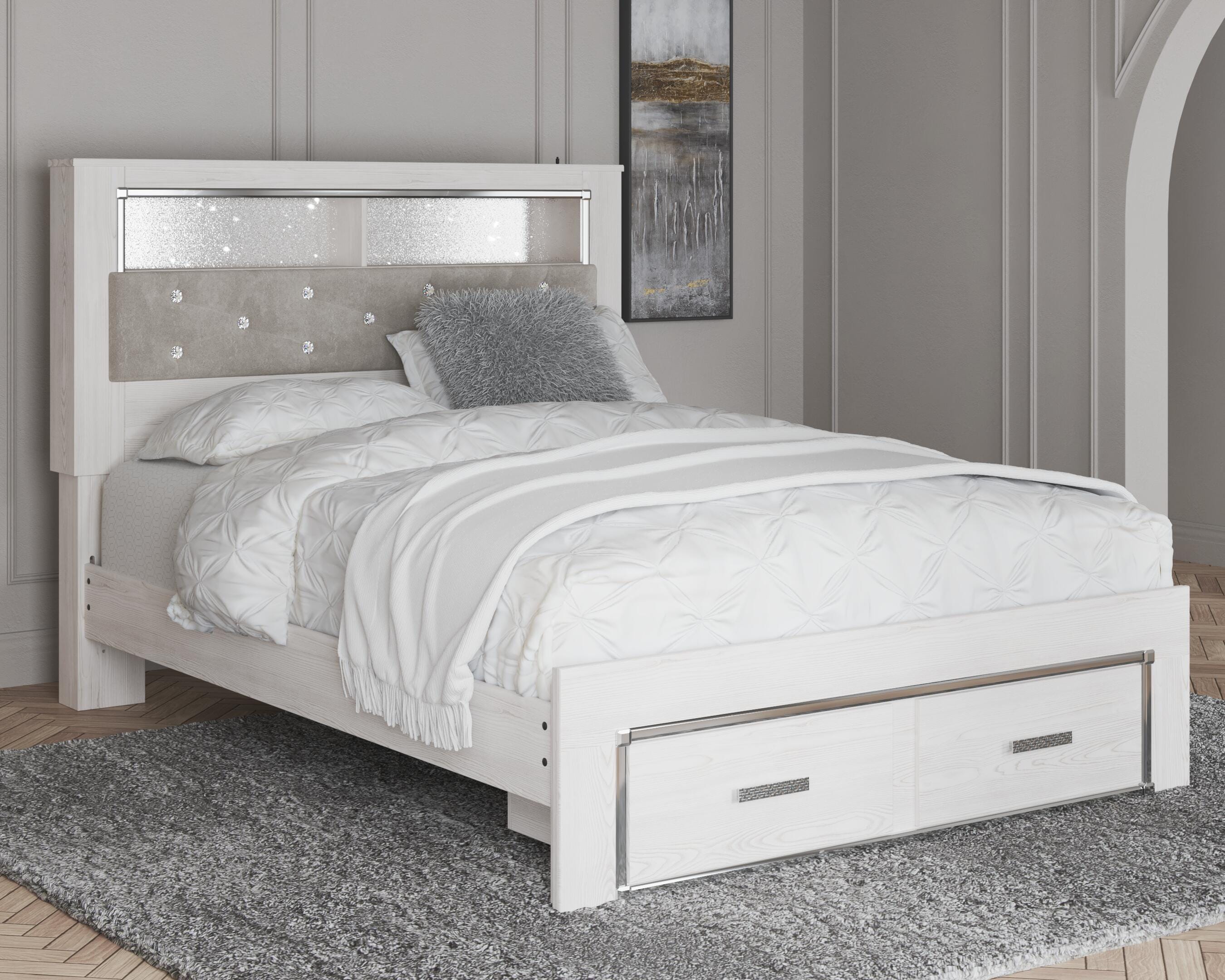 Altyra Panel Storage Bed, Dresser, Mirror and Nightstand