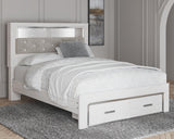 Altyra Upholstered Bookcase Bed with Storage