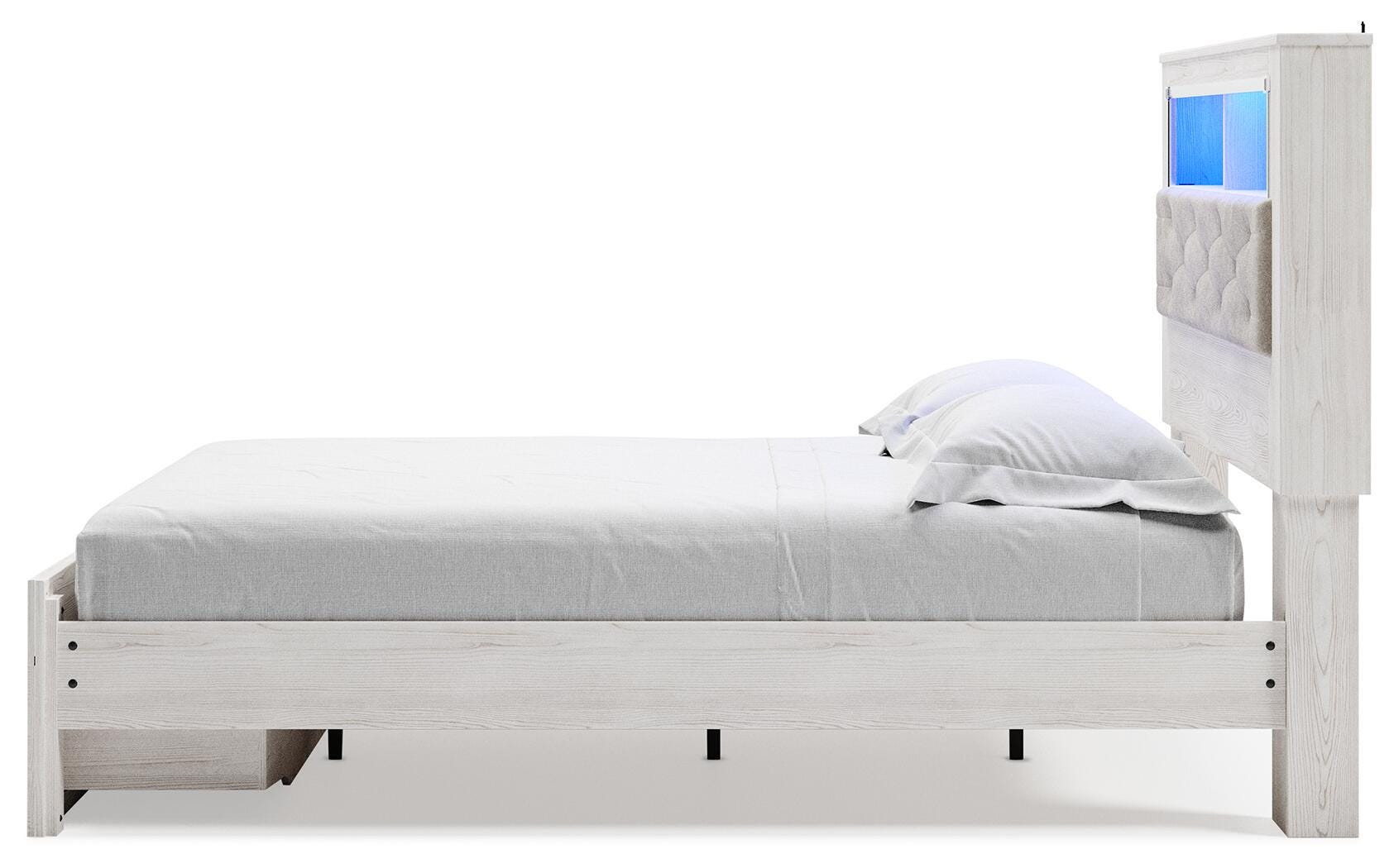 Altyra Upholstered Storage Bed, Dresser, Mirror and 2 Nightstands