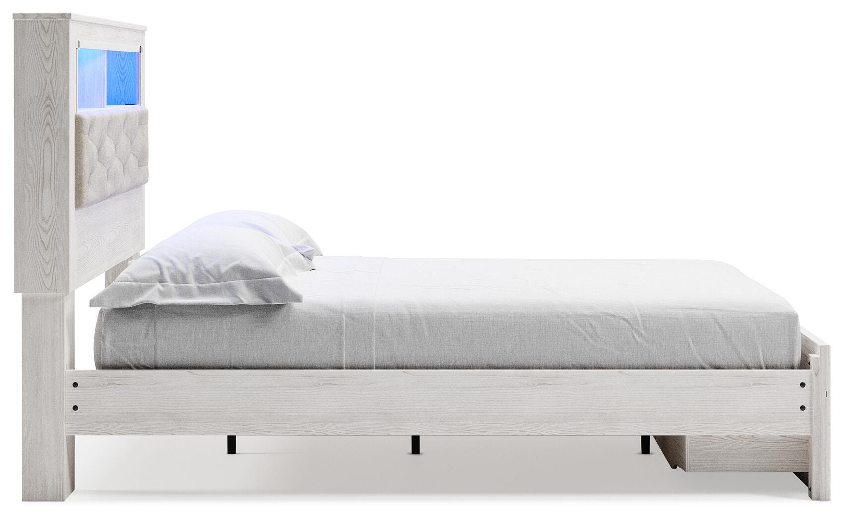 Altyra Upholstered Storage Bed, Dresser, Mirror and 2 Nightstands
