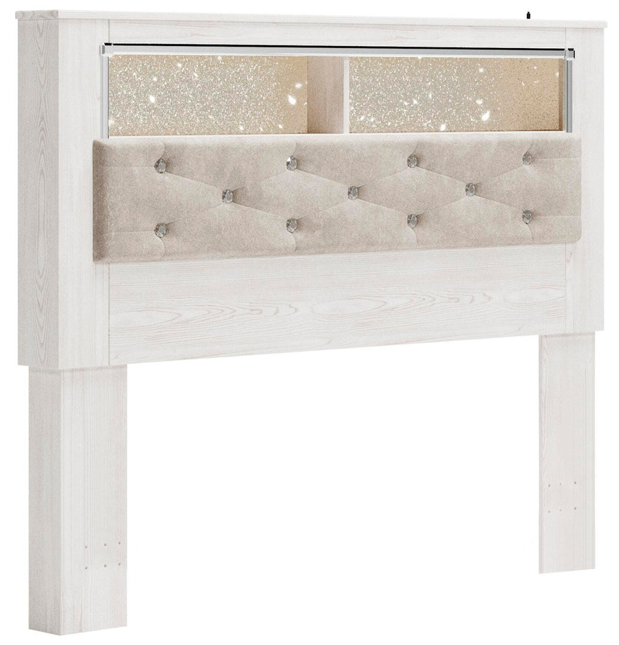 Altyra Upholstered Panel Bookcase Headboard