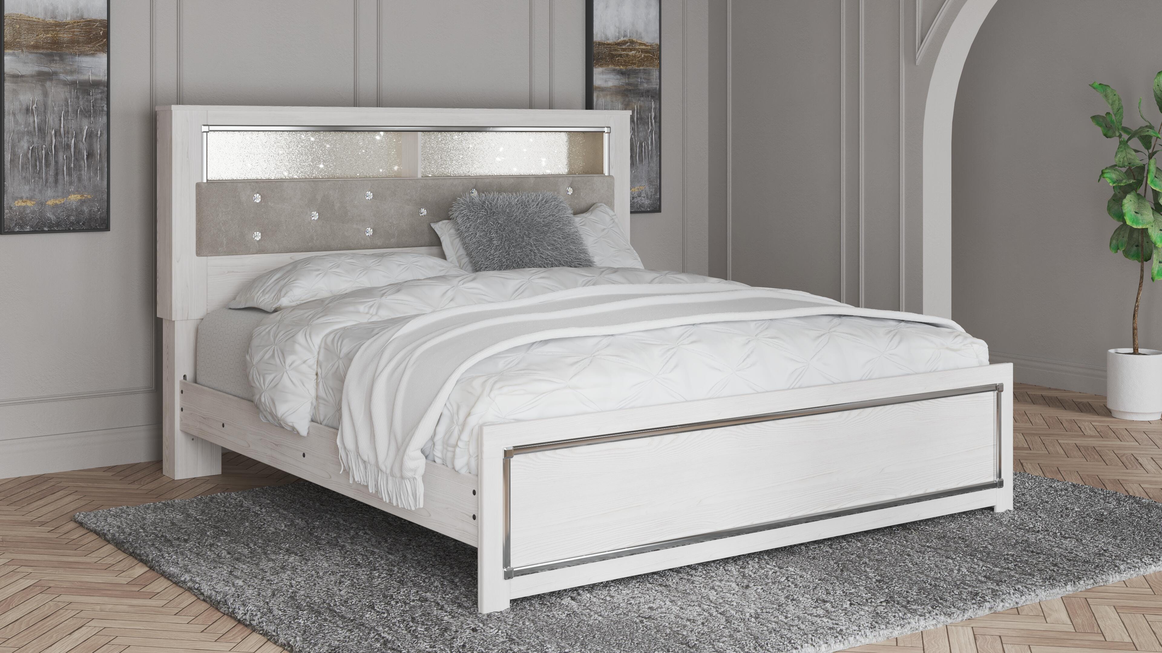 Altyra Panel Bookcase Bed with Dresser