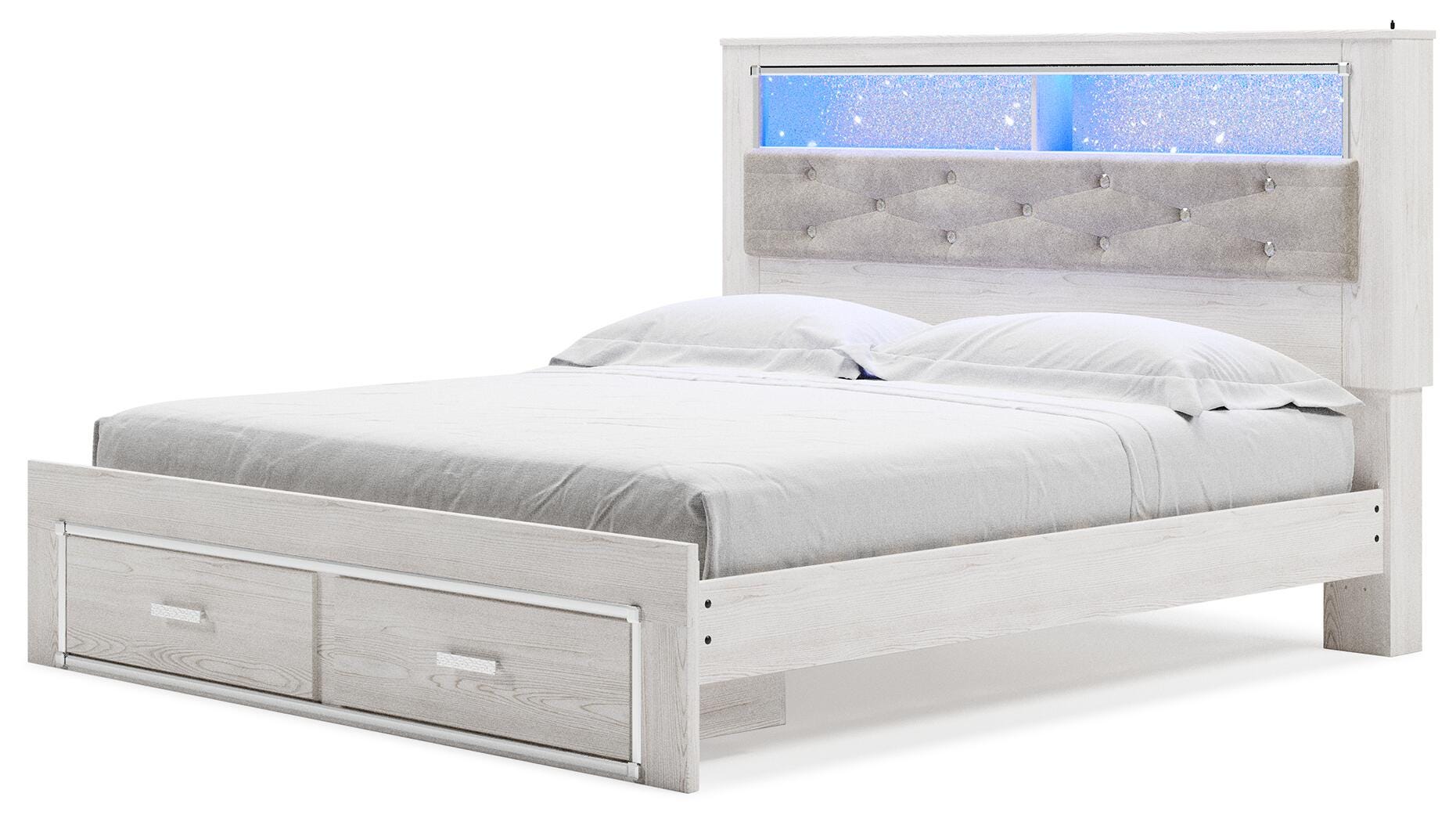 Altyra Upholstered Bookcase Bed with Storage