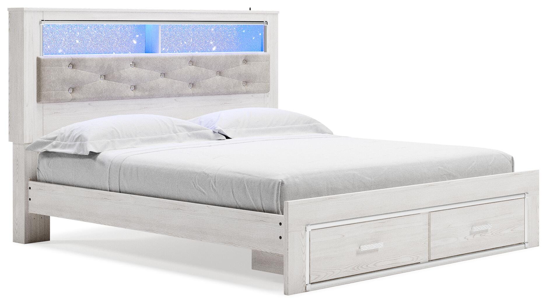 Altyra Upholstered Bookcase Bed with Storage