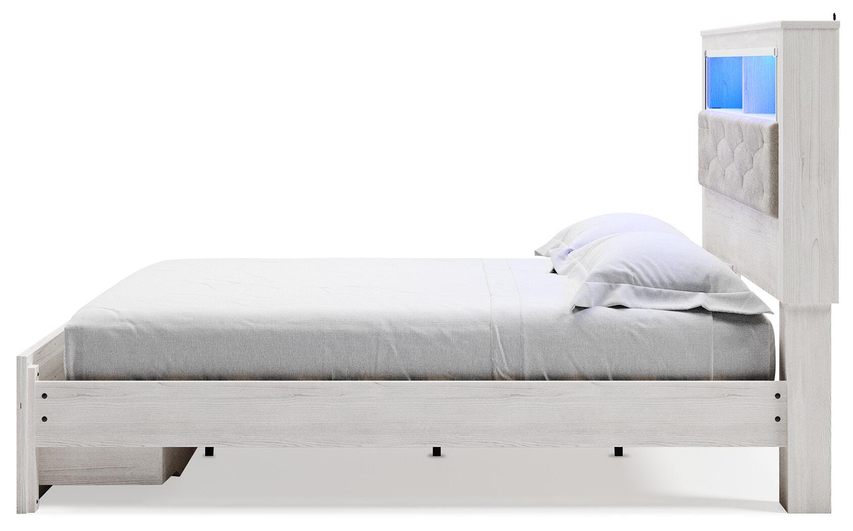 Altyra Upholstered Bookcase Bed with Storage