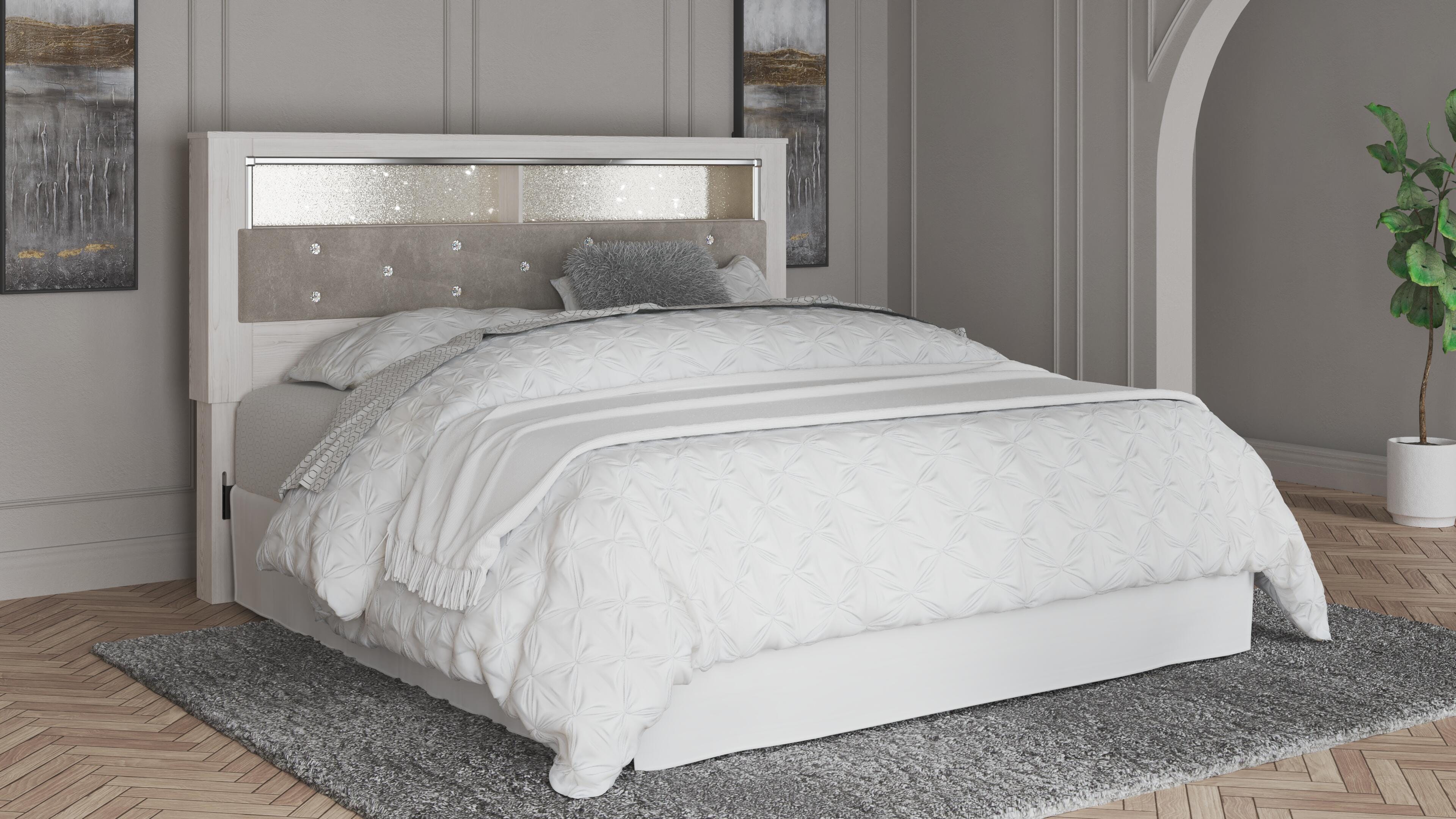 Altyra Upholstered Panel Bookcase Headboard
