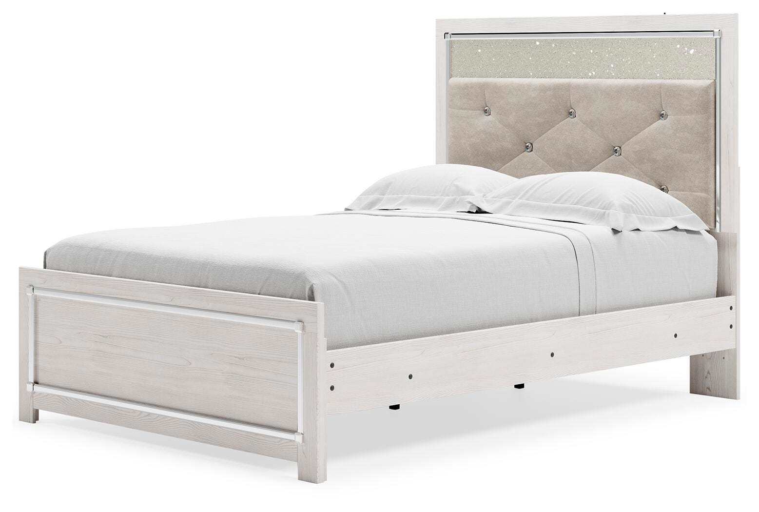 Altyra Upholstered Panel Bed, Dresser and Nightstand