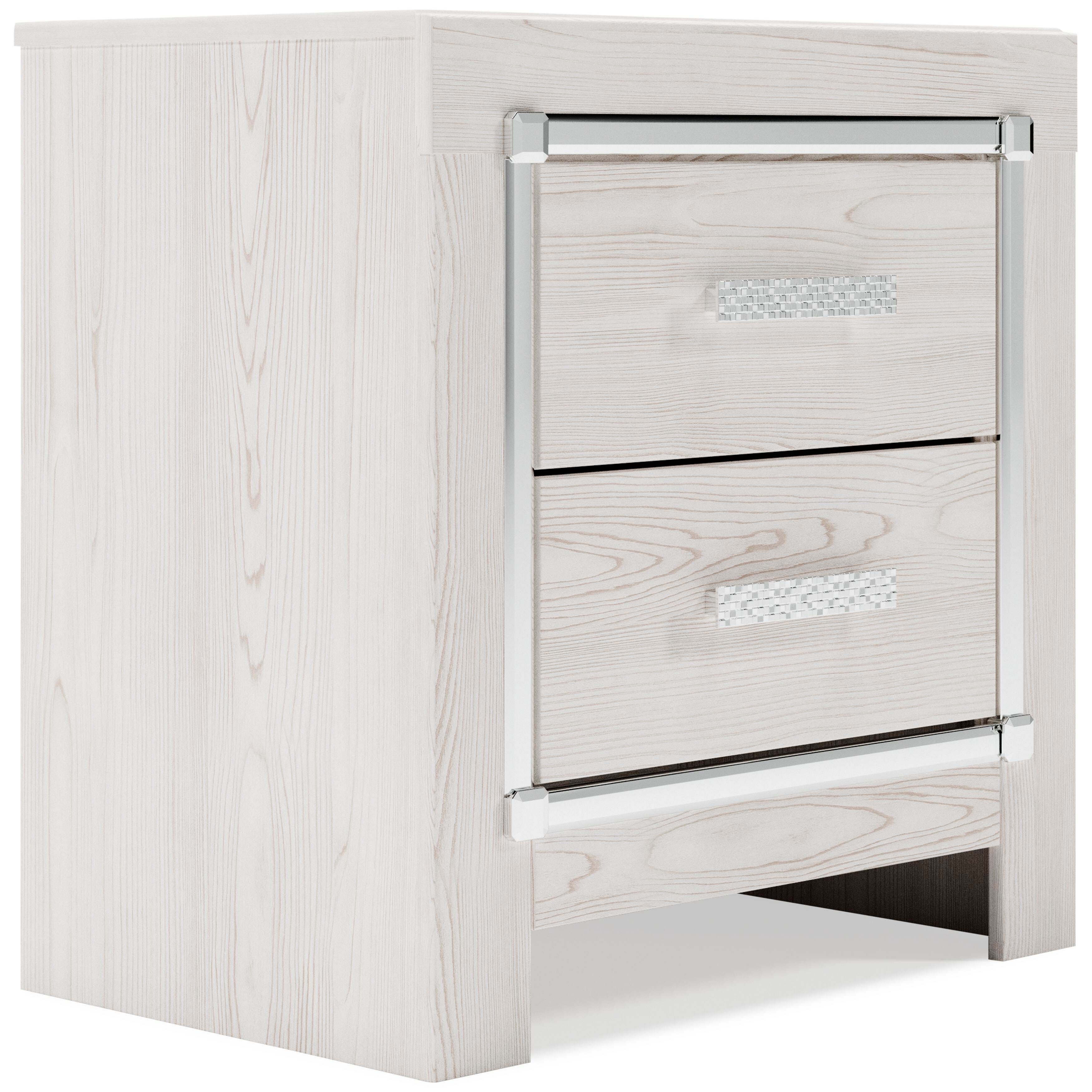 Altyra Panel Bookcase Bed with Mirrored Dresser, Chest and 2 Nightstands