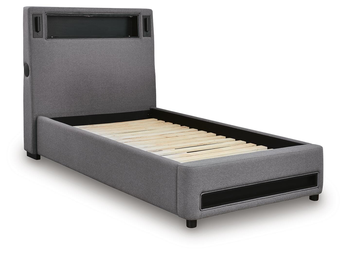 Verishaw Upholstered Bed with Wireless Audio