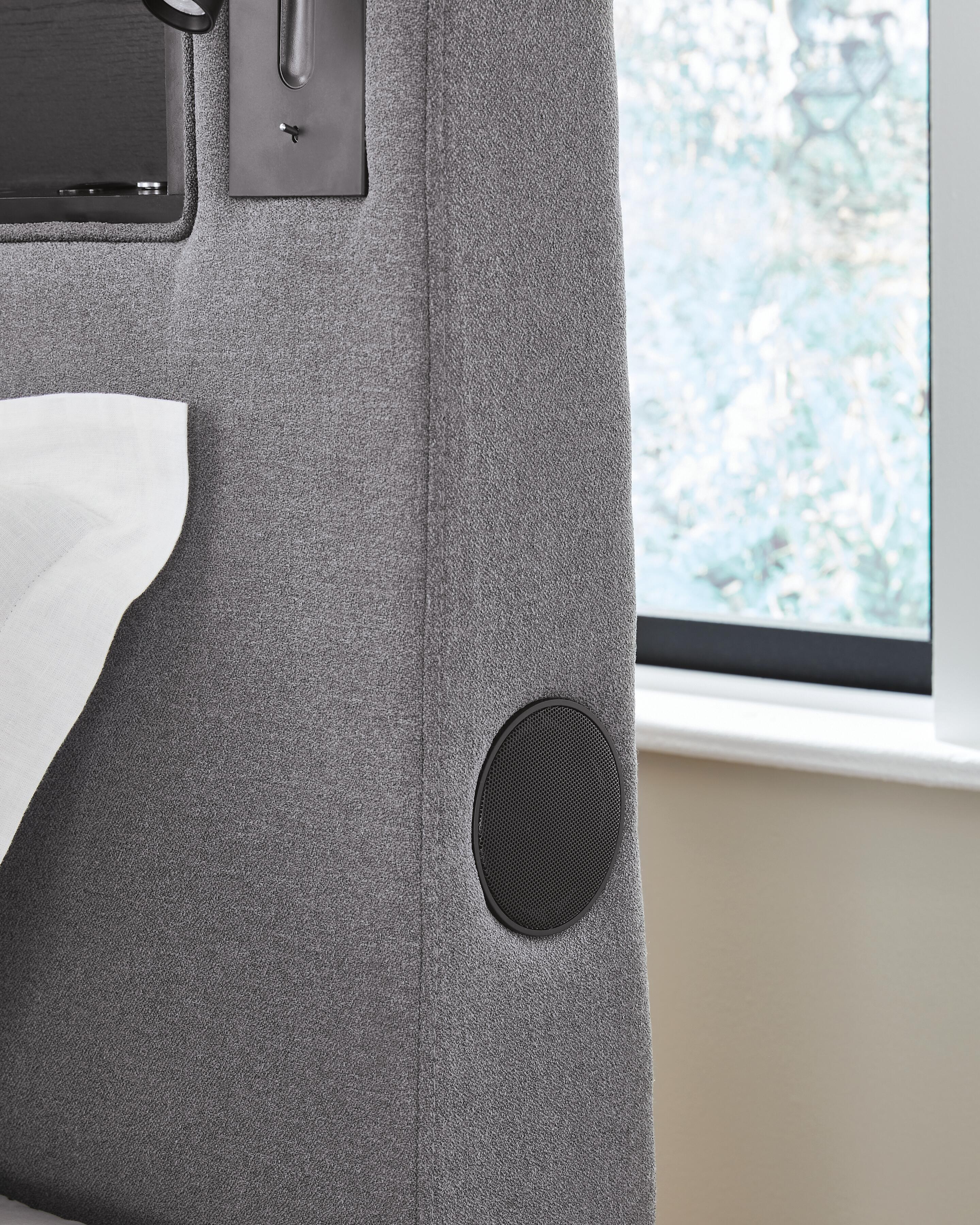 Verishaw Upholstered Bed with Wireless Audio