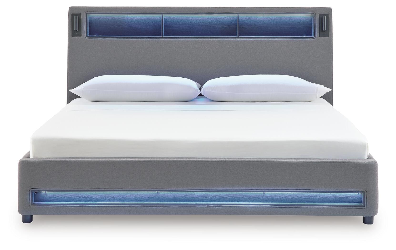 Verishaw Upholstered Bed with Wireless Audio